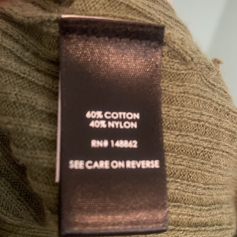 Torrid Tie-Front Ribbed Olive Cardigan - Picture 7 of 8